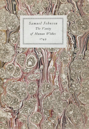 The Vanity of Human Wishes. The Tenth Satire of Juvenal