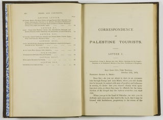 Correspondence of Palestine Tourists; Comprising a Series of Letters