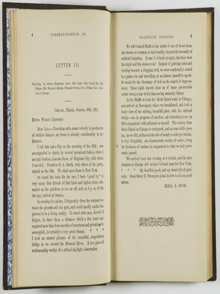 Correspondence of Palestine Tourists; Comprising a Series of Letters