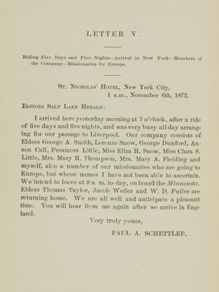 Correspondence of Palestine Tourists; Comprising a Series of Letters
