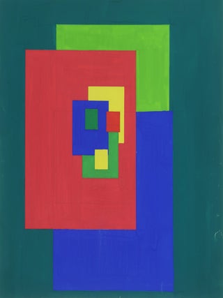 23 Original Tempera on Paper for the Abstract Animation Film "Quadrate / Squares"