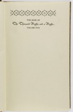 The Book of The Thousand Nights and a Night. A Plain and Literal Translation of the Arabian Nights Entertainments Made and Annotated by Richard F. Burton, Decorated with Illustrations by Valenti Angelo (Complete in 6 Vols).