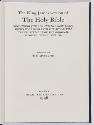 The King James Version of The Holy Bible: Containing the Old and the New Testaments Together with the Apocrypha Translated out of the Original Tongues in the Year 1611
