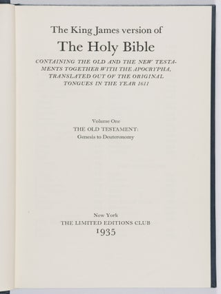 The King James Version of The Holy Bible: Containing the Old and the New Testaments Together with the Apocrypha Translated out of the Original Tongues in the Year 1611