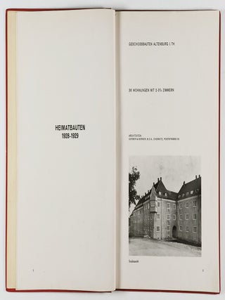 Wohnungsbauten der Heimat (Residential Buildings of the Homeland) 1926-1927 & 1928-1929. 2 Vols. [ALL PUBLISHED]