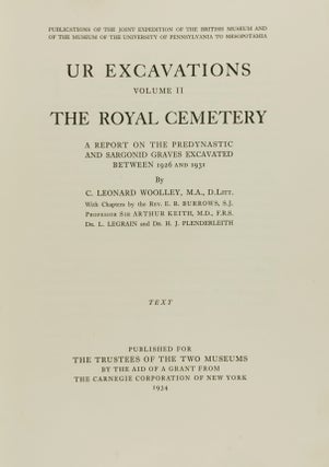 Ur Excavations. Volume II. The Royal Cemetery. (2 Parts)