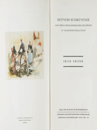 Deutsche Buchk&uuml;nstler und Gebrauchsgraphiker der Gegenwart in Selbstdarstellungen: Erich Gruner (Contemporary German Book Artists and Graphic Designers in Profile: Erich Gruner) [SIGNED BY ARTIST]