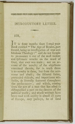 A Defence of the Old Testament, In A Series of Letters, Addressed to Thomas Paine