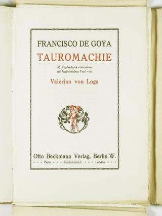 Tauromachie. 43 Kupferdruck-Grav&uuml;ren (Tauromachy. 43 Copperplate Gravures)