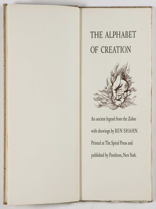 The Alphabet of Creation: An Ancient Legend with Drawings by Ben Shahn [REVIEW COPY SIGNED BY BEN SHAHN]