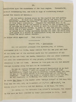 Hitler's Vision Realized: His Sayings and Doings. From Rise to Fall: 1923-45 [PARTIALLY CORRECTED AND UNPUBLISHED TYPESCRIPT]