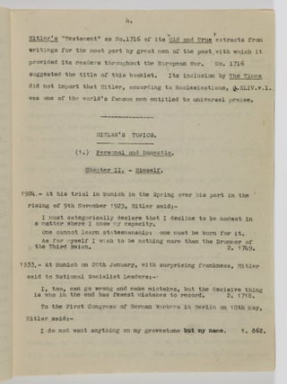 Hitler's Vision Realized: His Sayings and Doings. From Rise to Fall: 1923-45 [PARTIALLY CORRECTED AND UNPUBLISHED TYPESCRIPT]