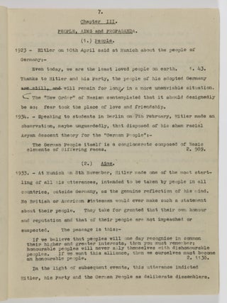 Hitler's Vision Realized: His Sayings and Doings. From Rise to Fall: 1923-45 [PARTIALLY CORRECTED AND UNPUBLISHED TYPESCRIPT]