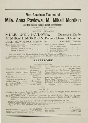 The Pavlowa-Mordkin Libretto and Souvenir Album