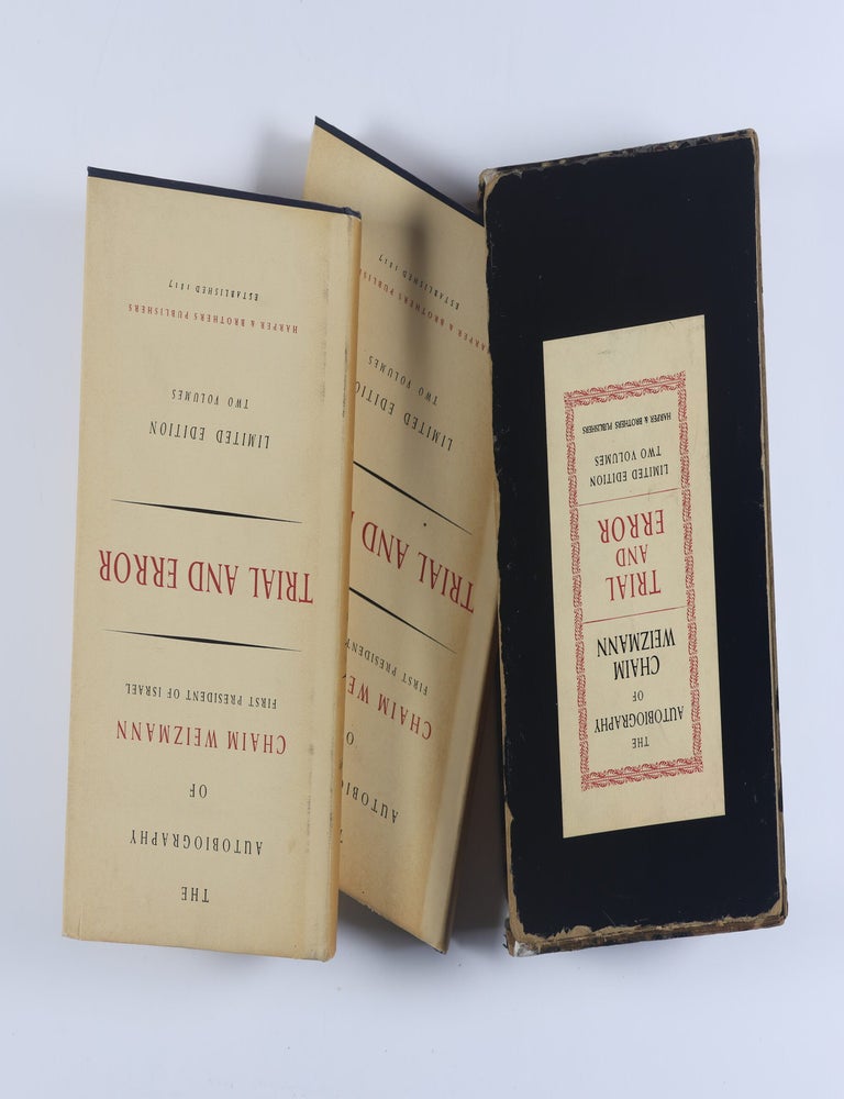 Item #55308 The Autobiography of Chaim Weizmann. 2 Vols. [SIGNED BY WEIZMANN]. Chaim Weizmann.