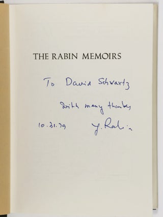 The Rabin Memoirs [INSCRIBED]
