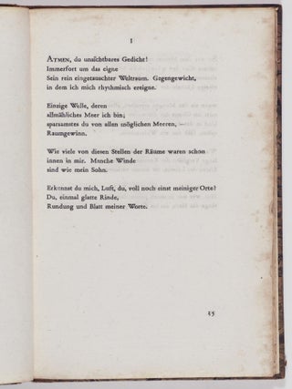 Die Sonette an Orpheus. Geschrieben als ein Grab-Mal für Wera Ouckama Knoop (The Sonnets to Orpheus. Written as a Monument for Wera Ouckama Knoop)