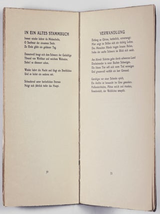 Gedichte. Bücherei Der jüngste Tag. Neue Dichtungen. (Poems. Library "Judgment Day." New Poetry)