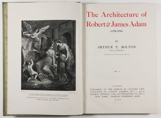 Item #55453 The Architecture of Robert & James Adam (1758-1794). 2 Vols. (Complete). Arthur T....