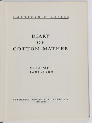 Diary of Cotton Mather