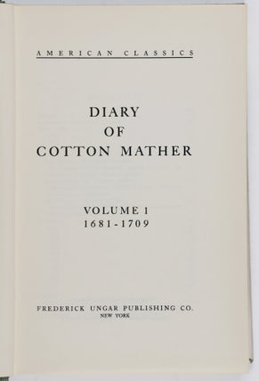 Diary of Cotton Mather