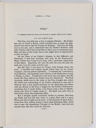 Diary of Cotton Mather
