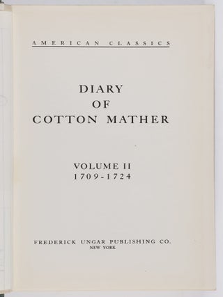 Diary of Cotton Mather