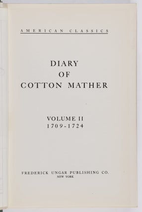 Diary of Cotton Mather