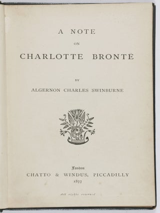 A Note On Charlotte Bronte