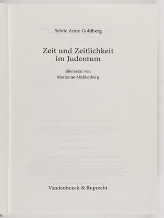 Zeit und Zeitlichkeit im Judentum (Time and Temporality in Judaism)