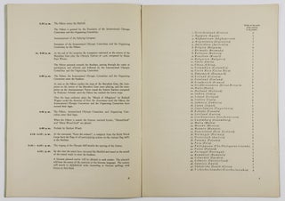 Directions For The Opening Ceremony Of The XI. Olympiad Berlin 1936