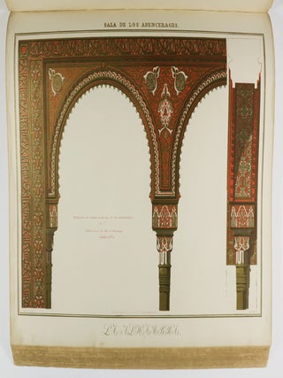 Plans, Elevations, Sections, and Details of the Alhambra. Vol. I ONLY [PLANS, ELEVATIONS, SECTIONS AND DETAILS OF THE ALHAMBRA / LITHOGRAPHY INCL. 27 {Elephant Folio} CHROMOLITHOGRAPHIC PLATES]
