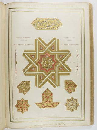 Plans, Elevations, Sections, and Details of the Alhambra. Vol. I ONLY [PLANS, ELEVATIONS, SECTIONS AND DETAILS OF THE ALHAMBRA / LITHOGRAPHY INCL. 27 {Elephant Folio} CHROMOLITHOGRAPHIC PLATES]