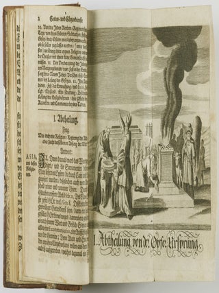 Unterschiedliche Gottesdienste in der gantzen Welt. Das ist: Beschreibung aller bewusten Religionen, Secten und Ketzereyen, So in Asia, Africa, America und Europa, von Anfang der Welt bis auf diese gegenwärtige Zeit, theils befindlich, theils annoch gebräuchlich. Aus Englischer, in die hochteutsche Sprache, mit allem Fleiß übersetzt. (Variour Services of the World. Description of All Known Religions, Sects, and Heresies in Asia, Africa, America and Europe, Partially Still Practized. Translated into German from the English)