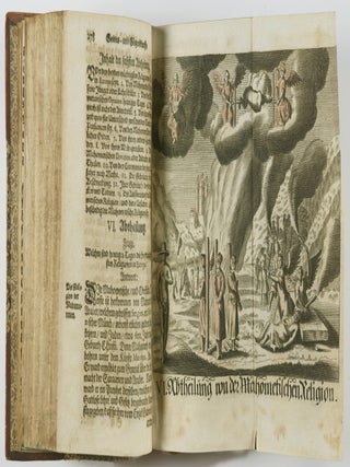 Unterschiedliche Gottesdienste in der gantzen Welt. Das ist: Beschreibung aller bewusten Religionen, Secten und Ketzereyen, So in Asia, Africa, America und Europa, von Anfang der Welt bis auf diese gegenwärtige Zeit, theils befindlich, theils annoch gebräuchlich. Aus Englischer, in die hochteutsche Sprache, mit allem Fleiß übersetzt. (Variour Services of the World. Description of All Known Religions, Sects, and Heresies in Asia, Africa, America and Europe, Partially Still Practized. Translated into German from the English)