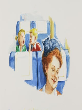 52 Original Dick & Jane Style Children's Book Watercolors Depicting Four Separate Story Lines