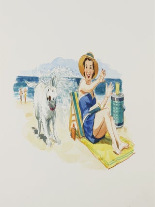 52 Original Dick & Jane Style Children's Book Watercolors Depicting Four Separate Story Lines
