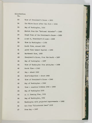 Report to the President of the United States on Improvements and Policy of Maintenance for the Executive Mansion Grounds