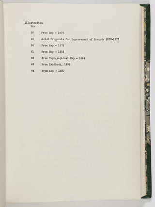 Report to the President of the United States on Improvements and Policy of Maintenance for the Executive Mansion Grounds
