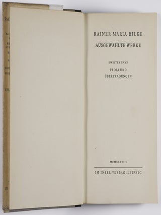 Ausgewählte Werke (Selected Works) 2 Vols.