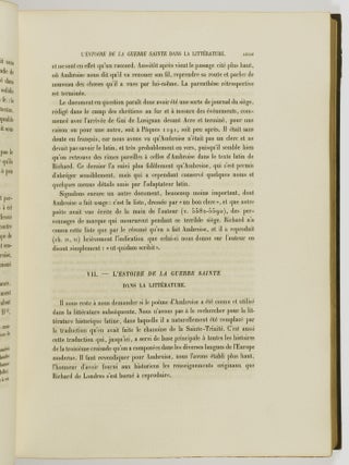 L'Estoire De La Guerre Sainte. Histoire En Vers De La Troisème Croisade (1190-1192) The Story of the Holy War: History of the Third Crusade