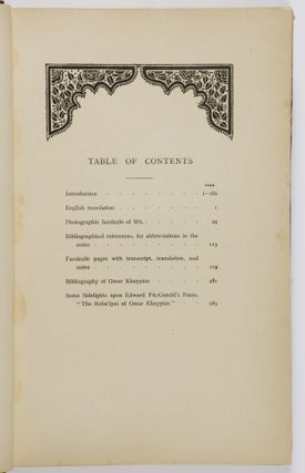 The Rubáiyat of Omar Khayyám