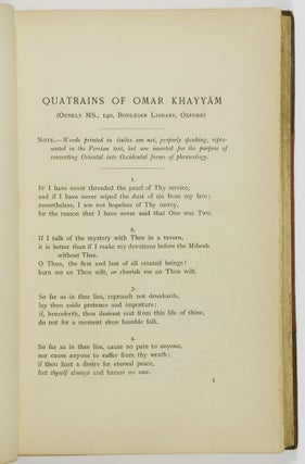 The Rubáiyat of Omar Khayyám