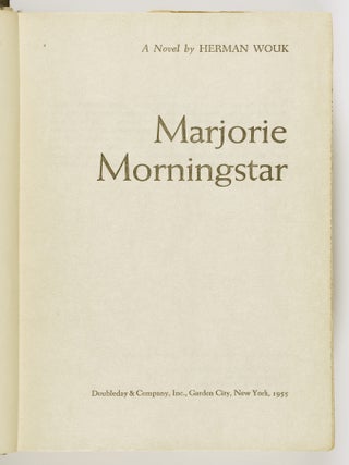 Marjorie Morningstar [INSCRIBED]