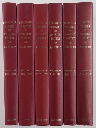 Religious Trends in English Poetry. 6 Vols