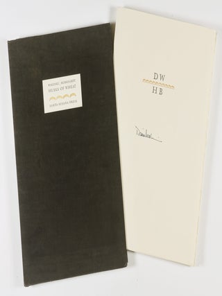 Husks of Wheat [SIGNED BY AUTHOR AND ARTIST. Diane Wakoski, Hans Burkhardt, poems.