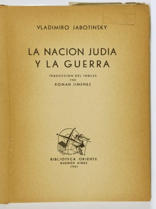 La Nacion Judia y la Guerra (The Jewish Nation and the War)