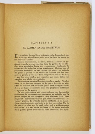 La Nacion Judia y la Guerra (The Jewish Nation and the War)