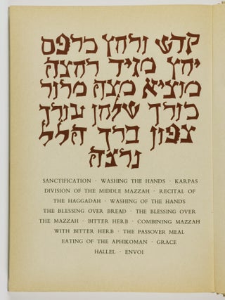 Haggadah for Passover - Copied and Illustrated by Ben Shahn with a Translation - Introduction - and Historical Notes by Cecil Roth