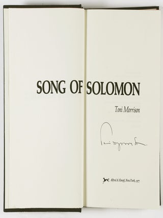 Song of Solomon [SIGNED FIRST EDITION]